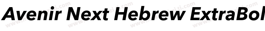 Avenir Next Hebrew ExtraBold Itali字体转换